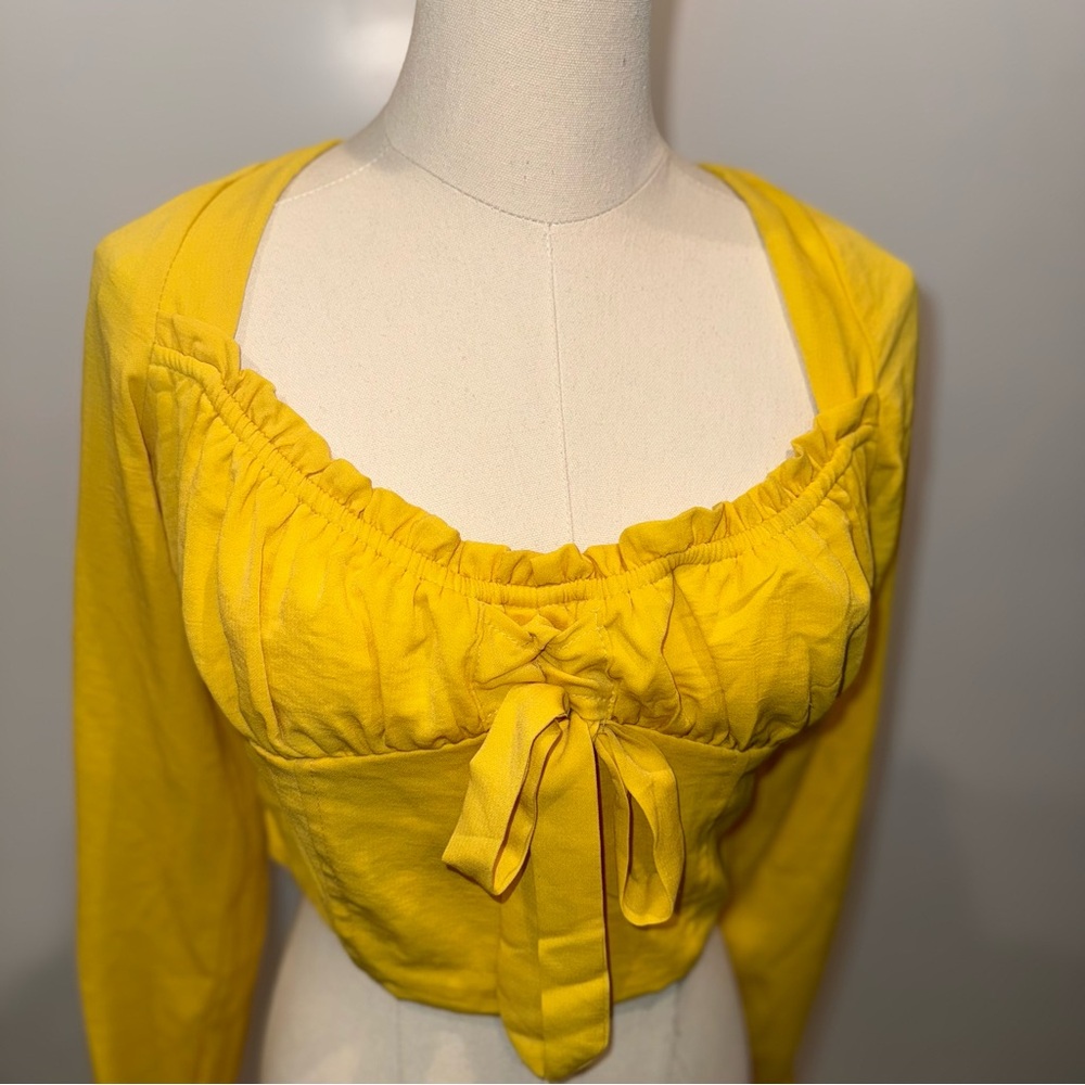 Tiger Mist Yellow Long Sleeve Women's Top